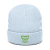 Kiwi Green Embroidered Brand Logo Beanie | Ribbed