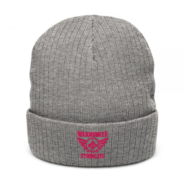 Flamingo Embroidered Brand Logo Beanie | Ribbed
