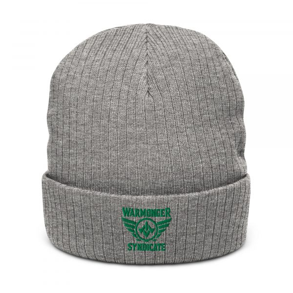 Kelly Green Embroidered Brand Logo Beanie | Ribbed