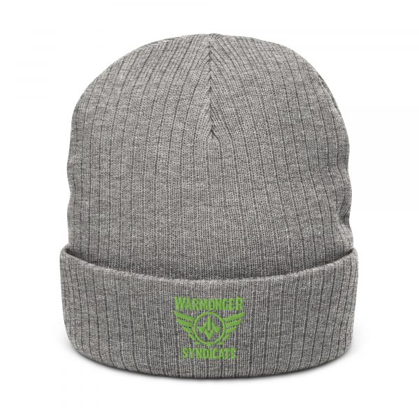 Kiwi Green Embroidered Brand Logo Beanie | Ribbed
