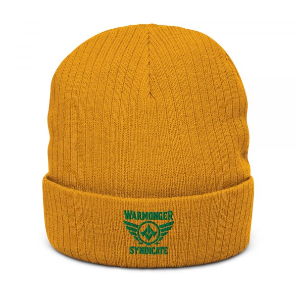 Kelly Green Embroidered Brand Logo Beanie | Ribbed