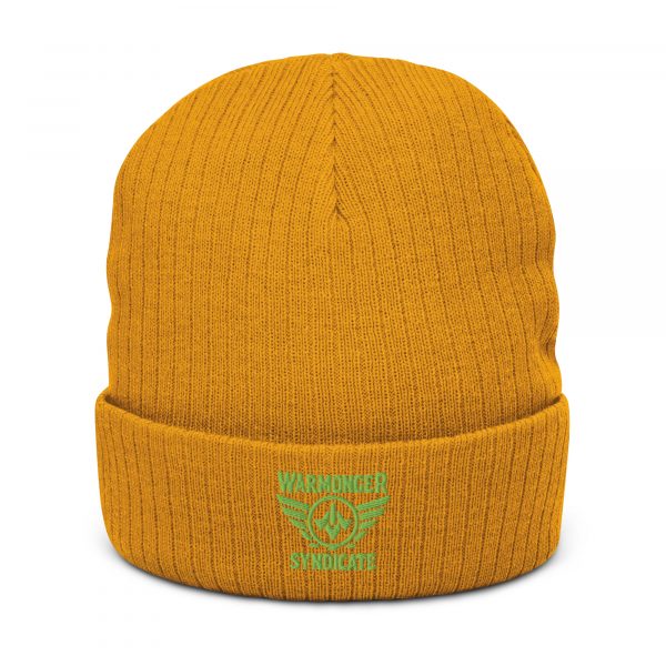 Kiwi Green Embroidered Brand Logo Beanie | Ribbed