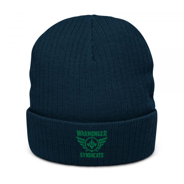 Kelly Green Embroidered Brand Logo Beanie | Ribbed