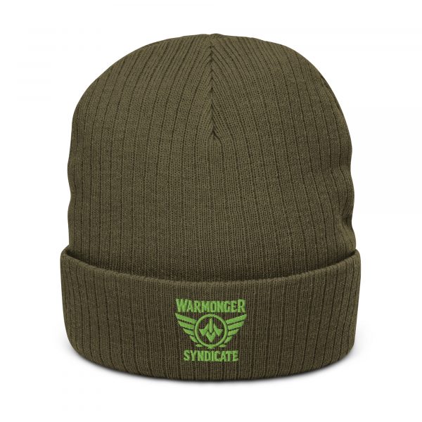 Kiwi Green Embroidered Brand Logo Beanie | Ribbed