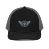 Grey Embroidered Logo Trucker Hat | Premium