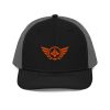 Orange Embroidered Logo Trucker Hat | Premium