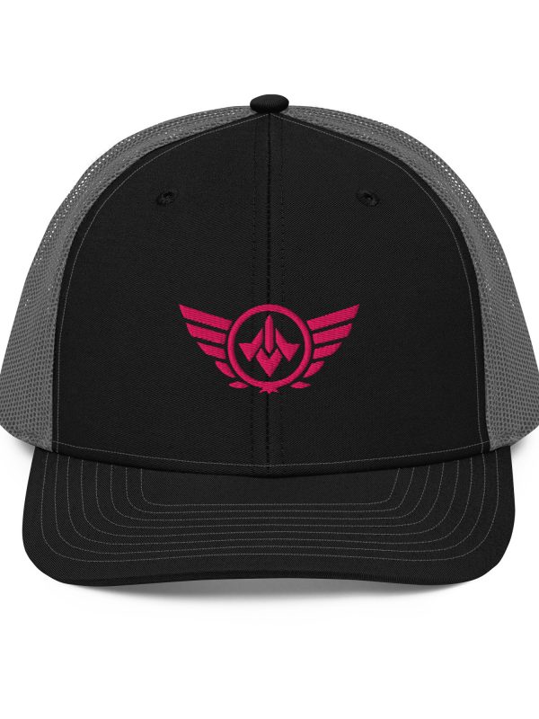 Flamingo Embroidered Logo Trucker Hat | Premium