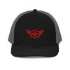 Red Embroidered Logo Trucker Hat | Premium