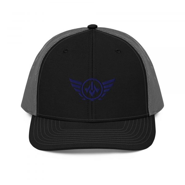 Navy Embroidered Logo Trucker Hat | Premium