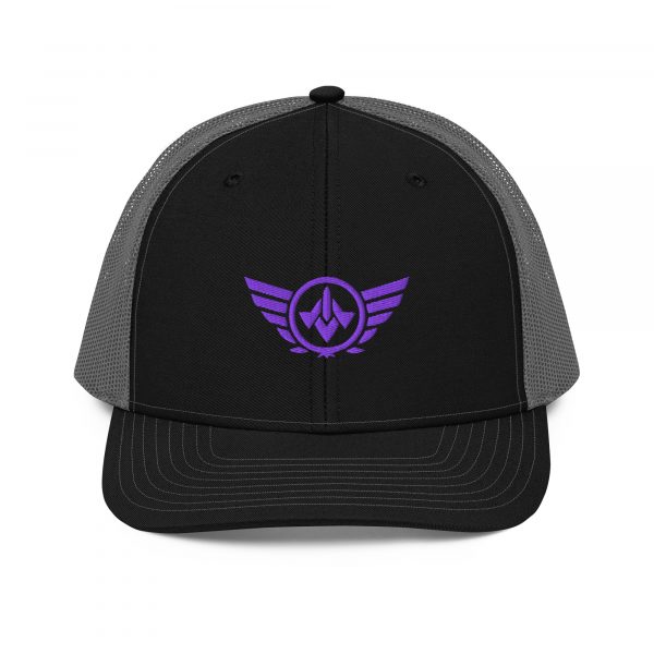 Purple Embroidered Logo Trucker Hat | Premium