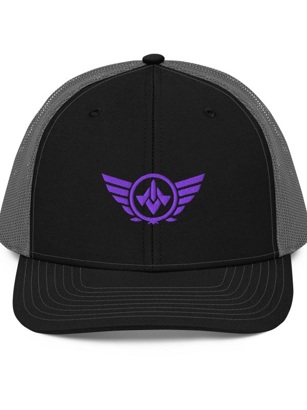Purple Embroidered Logo Trucker Hat | Premium