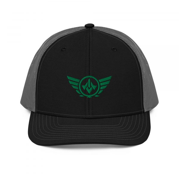 Kelly Green Embroidered Logo Trucker Hat | Premium