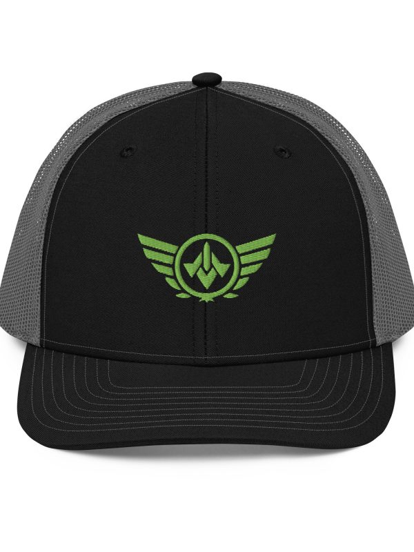 Kiwi Green Embroidered Logo Trucker Hat | Premium