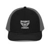 White Embroidered Brand Logo Trucker Hat | Premium