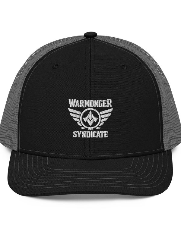 White Embroidered Brand Logo Trucker Hat | Premium