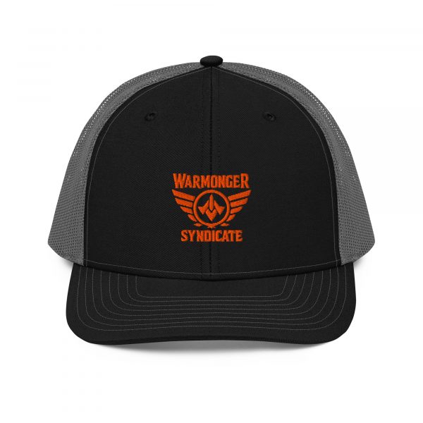 Orange Embroidered Brand Logo Trucker Hat | Premium