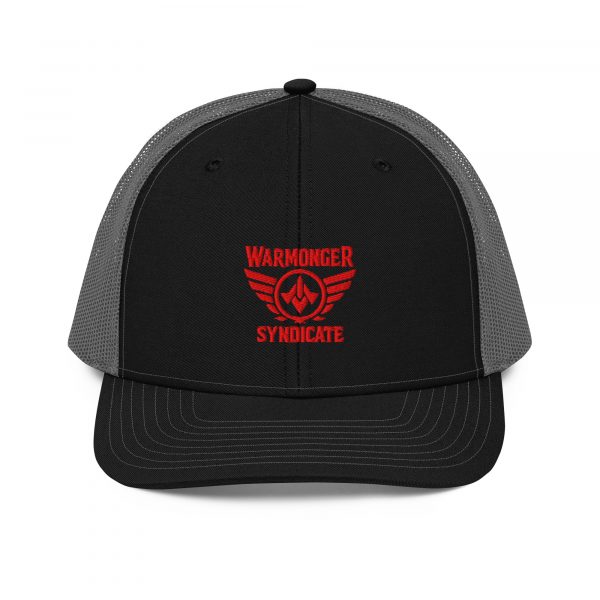 Red Embroidered Brand Logo Trucker Hat | Premium
