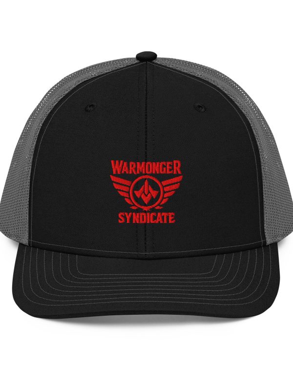 Red Embroidered Brand Logo Trucker Hat | Premium