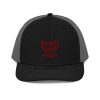 Maroon Embroidered Brand Logo Trucker Hat | Premium