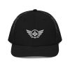 White Embroidered Logo Trucker Hat | Premium