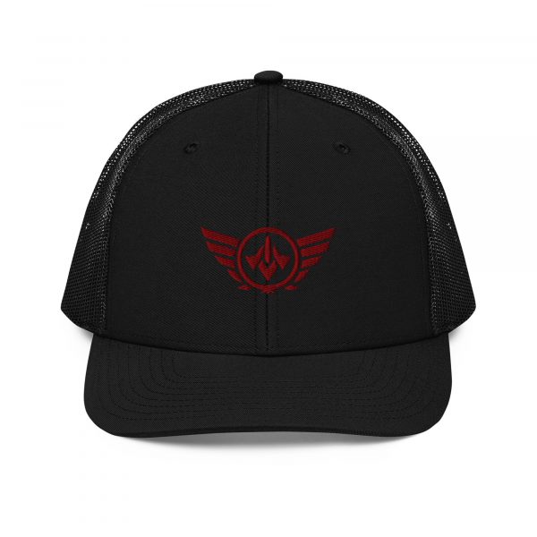 Maroon Embroidered Logo Trucker Hat | Premium