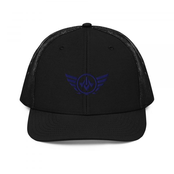 Navy Embroidered Logo Trucker Hat | Premium