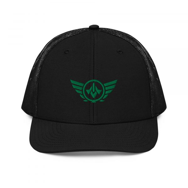 Kelly Green Embroidered Logo Trucker Hat | Premium