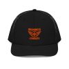 Orange Embroidered Brand Logo Trucker Hat | Premium