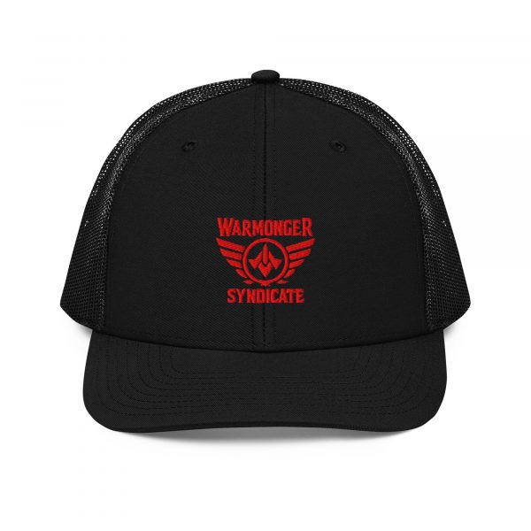 Red Embroidered Brand Logo Trucker Hat | Premium