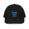 snapback-trucker-cap-black-front-68ba7c9b7fc4d.jpg Aqua Embroidered Brand Logo Trucker Hat | Premium