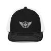 White Embroidered Logo Trucker Hat | Premium