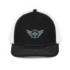 Grey Embroidered Logo Trucker Hat | Premium