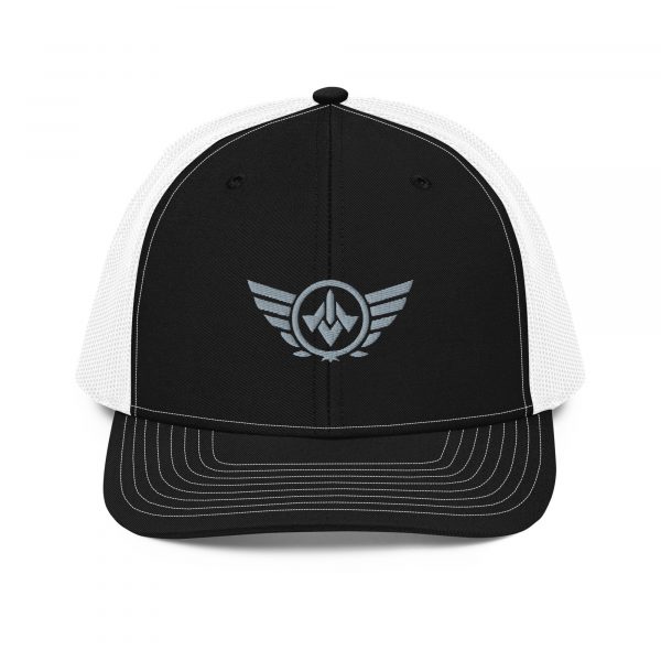 Grey Embroidered Logo Trucker Hat | Premium