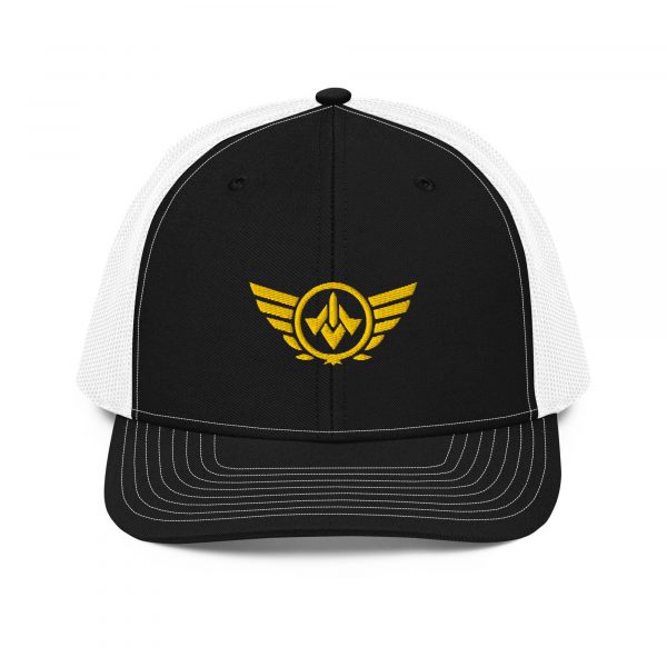 Gold Embroidered Logo Trucker Hat | Premium