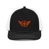 Orange Embroidered Logo Trucker Hat | Premium