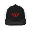 Red Embroidered Logo Trucker Hat | Premium
