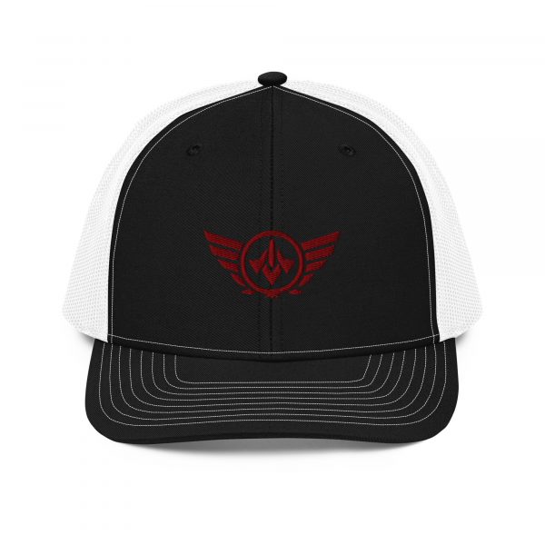 Maroon Embroidered Logo Trucker Hat | Premium