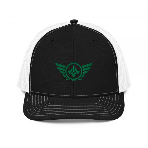 Kelly Green Embroidered Logo Trucker Hat | Premium