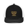 Old Gold Embroidered Brand Logo Trucker Hat | Premium