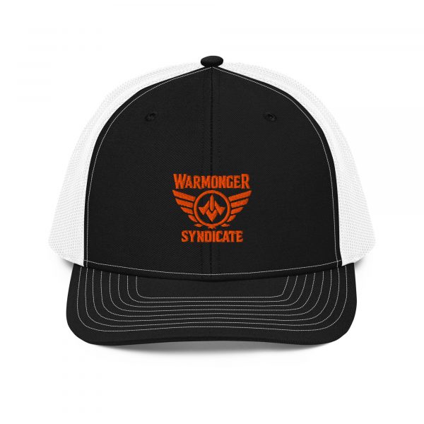 Orange Embroidered Brand Logo Trucker Hat | Premium