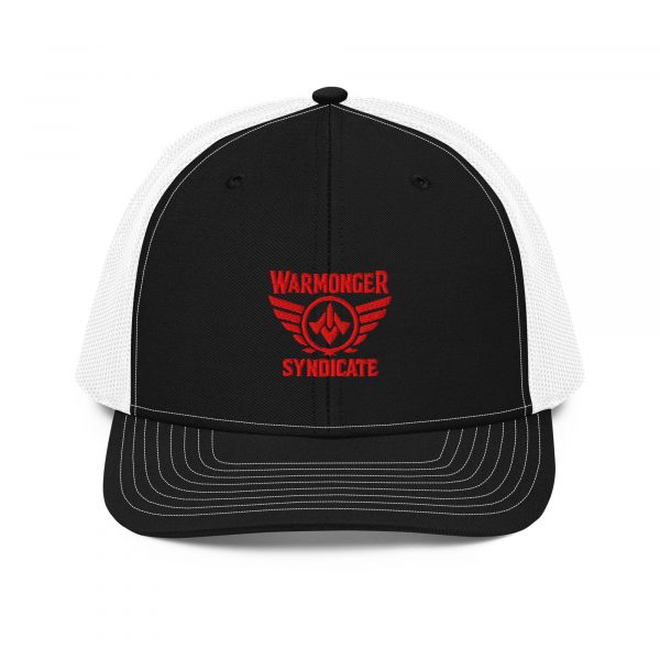 Red Embroidered Brand Logo Trucker Hat | Premium