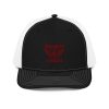 Maroon Embroidered Brand Logo Trucker Hat | Premium