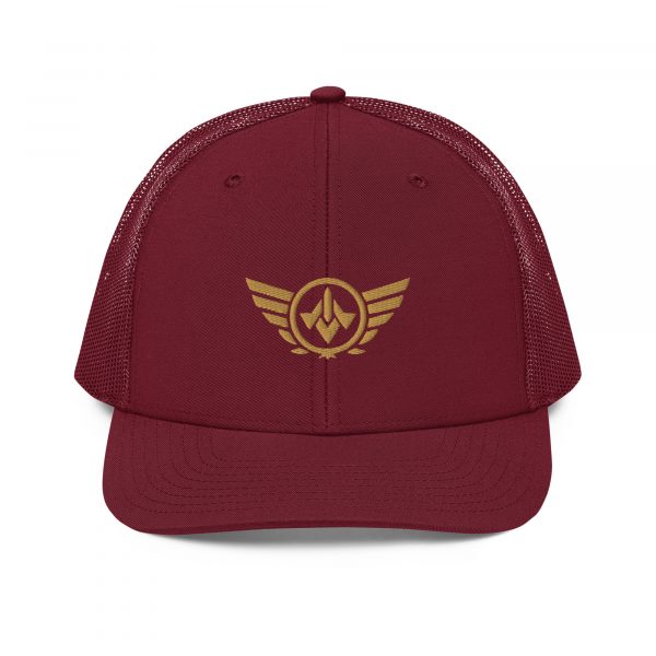 Old Gold Embroidered Logo Trucker Hat | Premium