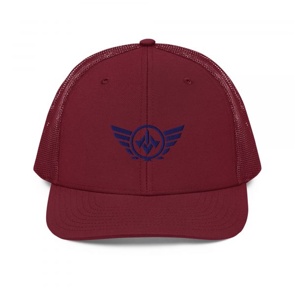 Navy Embroidered Logo Trucker Hat | Premium