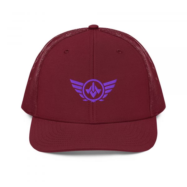 Purple Embroidered Logo Trucker Hat | Premium