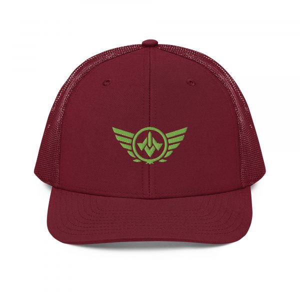 Kiwi Green Embroidered Logo Trucker Hat | Premium