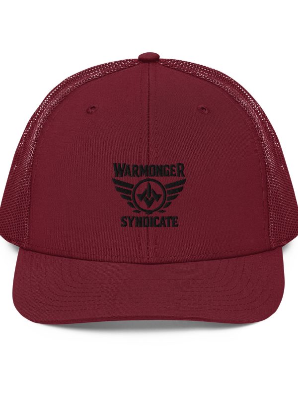 Black Embroidered Brand Logo Trucker Hat | Premium