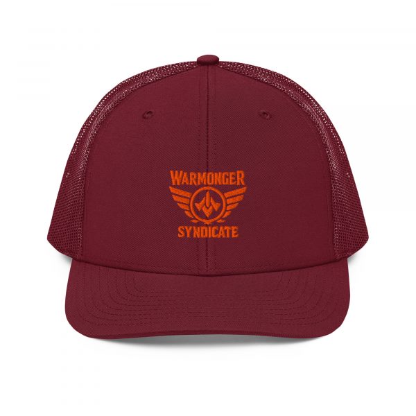 Orange Embroidered Brand Logo Trucker Hat | Premium
