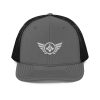 White Embroidered Logo Trucker Hat | Premium