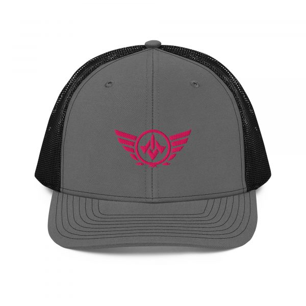 Flamingo Embroidered Logo Trucker Hat | Premium